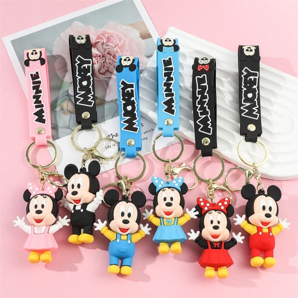 Toptan Mickey Mouse Lux Anahtarlık Çanta Süsü Aksesuar 12li