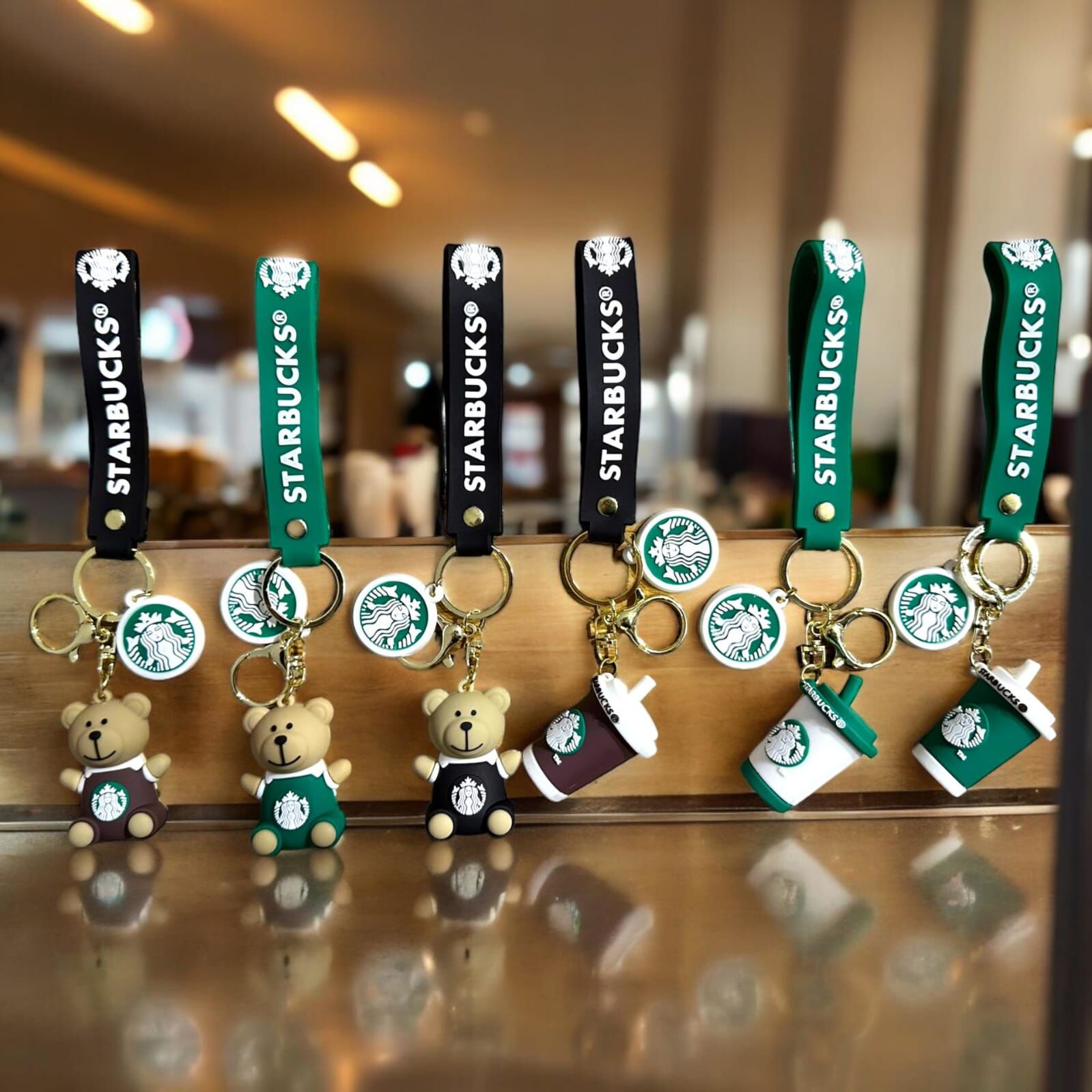 Toptan Starbucks Lüx Anahtarlık Çanta Süsü Aksesuar 12li