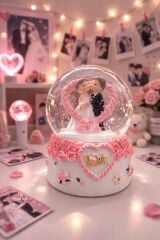 Karakterli Ara Boy Işıklı Kar Küresi