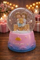 Karakterli Ara Boy Işıklı Kar Küresi