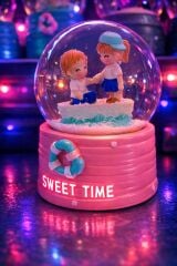 Karakterli Ara Boy Işıklı Kar Küresi