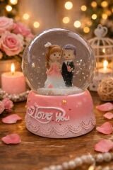 Karakterli Ara Boy Işıklı Kar Küresi