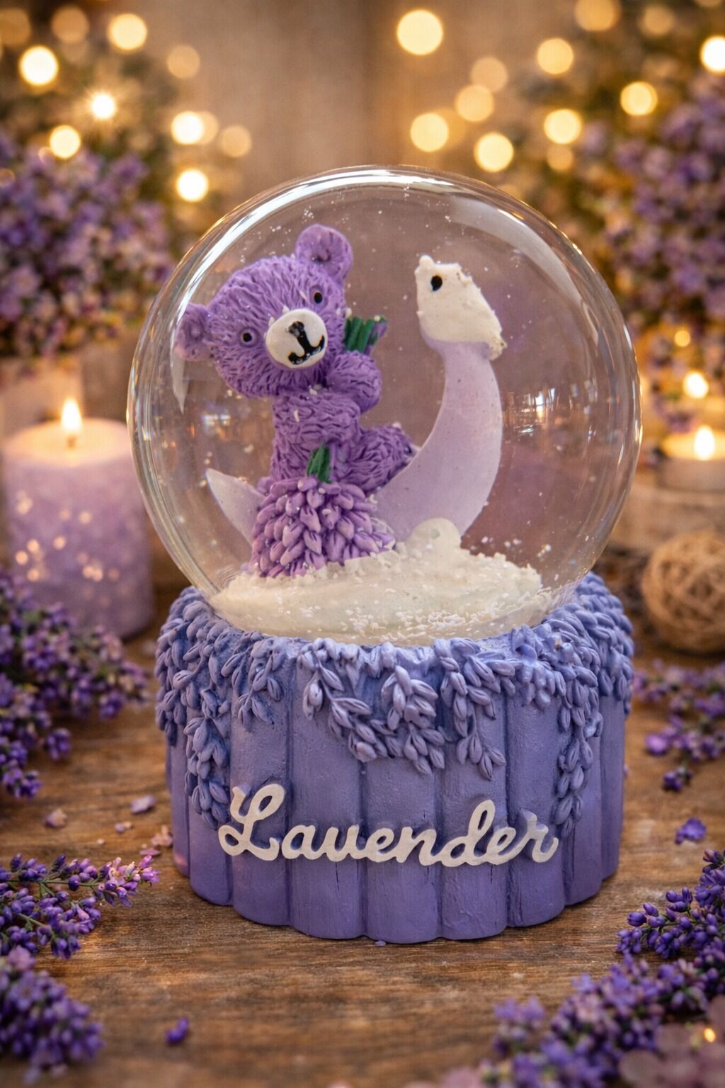 Karakterli Ara Boy Işıklı Kar Küresi