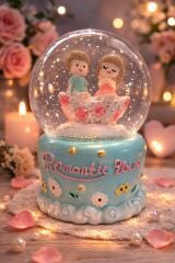 Karakterli Ara Boy Işıklı Kar Küresi