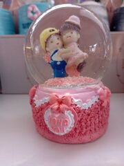 Karakterli Ara Boy Işıklı Kar Küresi