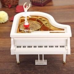 Toptan Nostaljik Kurmalı Piyano Dönen Balerin Tasarımlı Müzik Kutusu