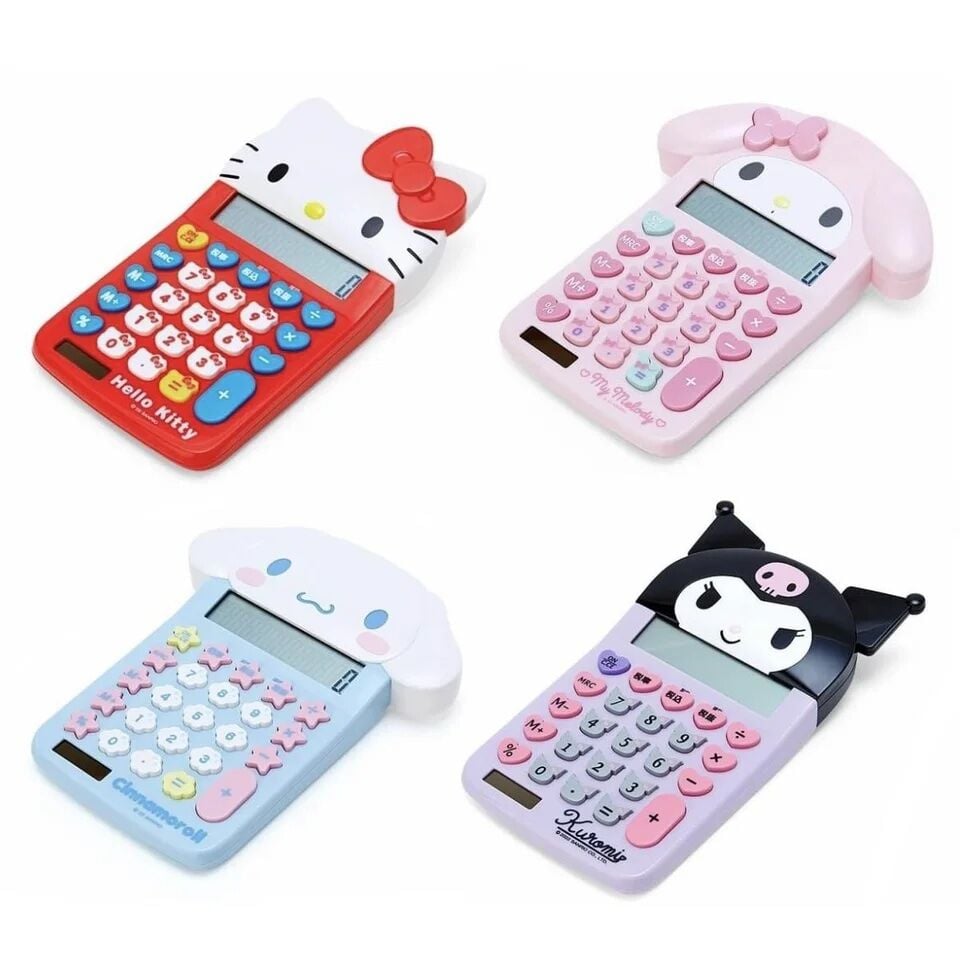 Toptan Sanrio Kuromi My Melody Cinnamoroll Hello Kitty Hesap Makinesi 1 Adet