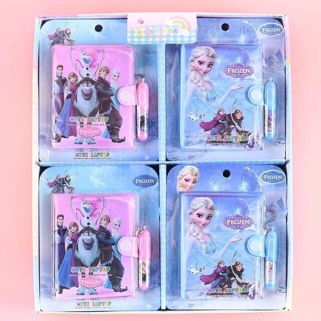Toptan Disney Frozen Elsa Defter ve Kalem Seti Anı Not Defteri 16 Adet