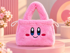 Pembe Peluş Sevimli Kirby Çocuk El Çantası