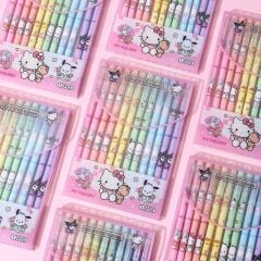 Toptan Sanrio Kuromi Hello Kitty 12 Adet Tükenmez Kalem Seti