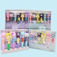 Toptan Sanrio Kuromi My Melody Cinnamoroll 6 lı Çift Renk 12 li Fosforlu Kalem Seti