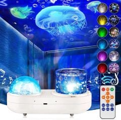 Toptan Müzikli Galaxy Projeksiyon Gece Lambası Nebula Projektör Lamba