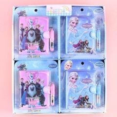 Toptan Disney Frozen Elsa Defter ve Kalem Seti Anı Not Defteri 16 Adet