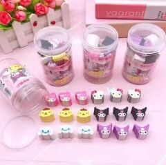 Toptan Sanrio Kuromi Silgi Seti 1 Kutu 18 Adet