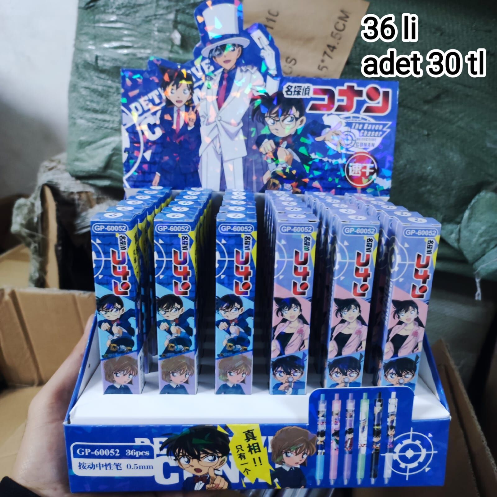 Toptan Anime Kutulu Sürpriz Kalem 36 Adet