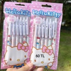 Toptan Hello Kitty 6 Adet Tükenmez Kalem Seti