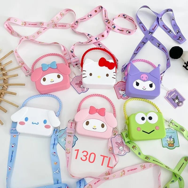 Toptan Sanrio Kuromi Silikon Çanta 12 Adet