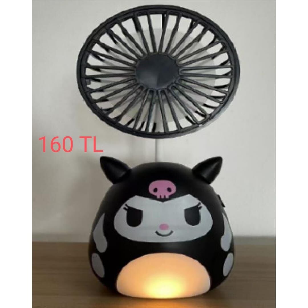 Toptan Sanrio Kuromi Şarjlı Fan Lamba