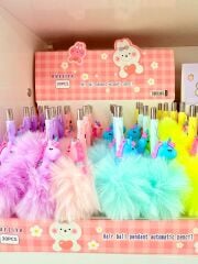 Toptan Uçlu Kalem Peluş Ponponlu 07 Uçlu 30 adet