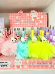 Toptan Uçlu Kalem Peluş Ponponlu 07 Uçlu 30 Adet