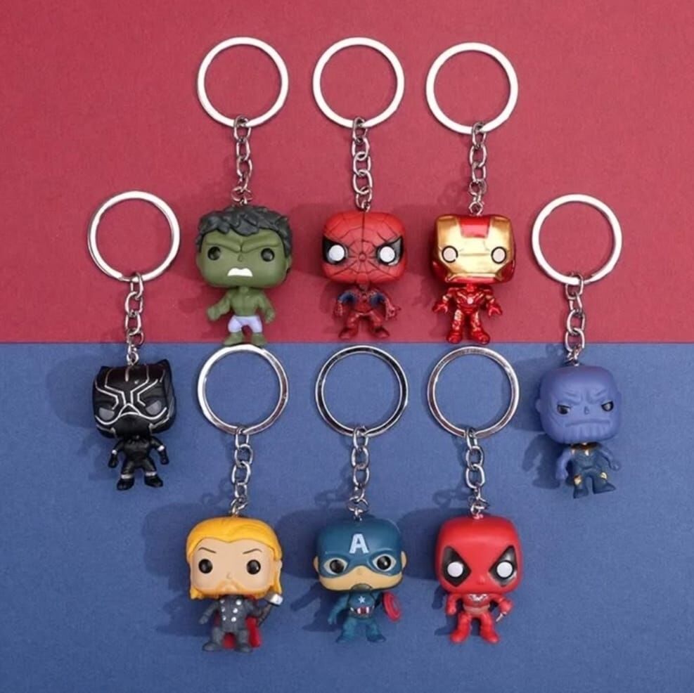 Toptan Marvel Süper Kahramanlar 8 li Figür Anahtar Seti