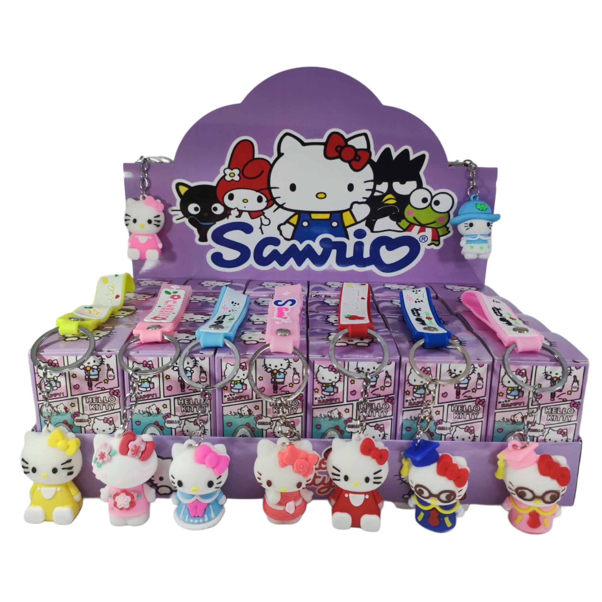 Toptan Sanrio Hello Kitty Sürpriz Kutu 24 Adet Hello Kitty Figür Anahtarlık Sürpriz Kutu