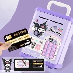 Toptan Sanrio Kuromi Kasa Şeklinde Elektronik Şifreli Atm Kasa Kumbara Ledli Müzikli