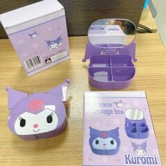Toptan Sanrio Kuromi Masa Aynası Saklama Kutusu Takı Organizatör Kutusu Kapaklı