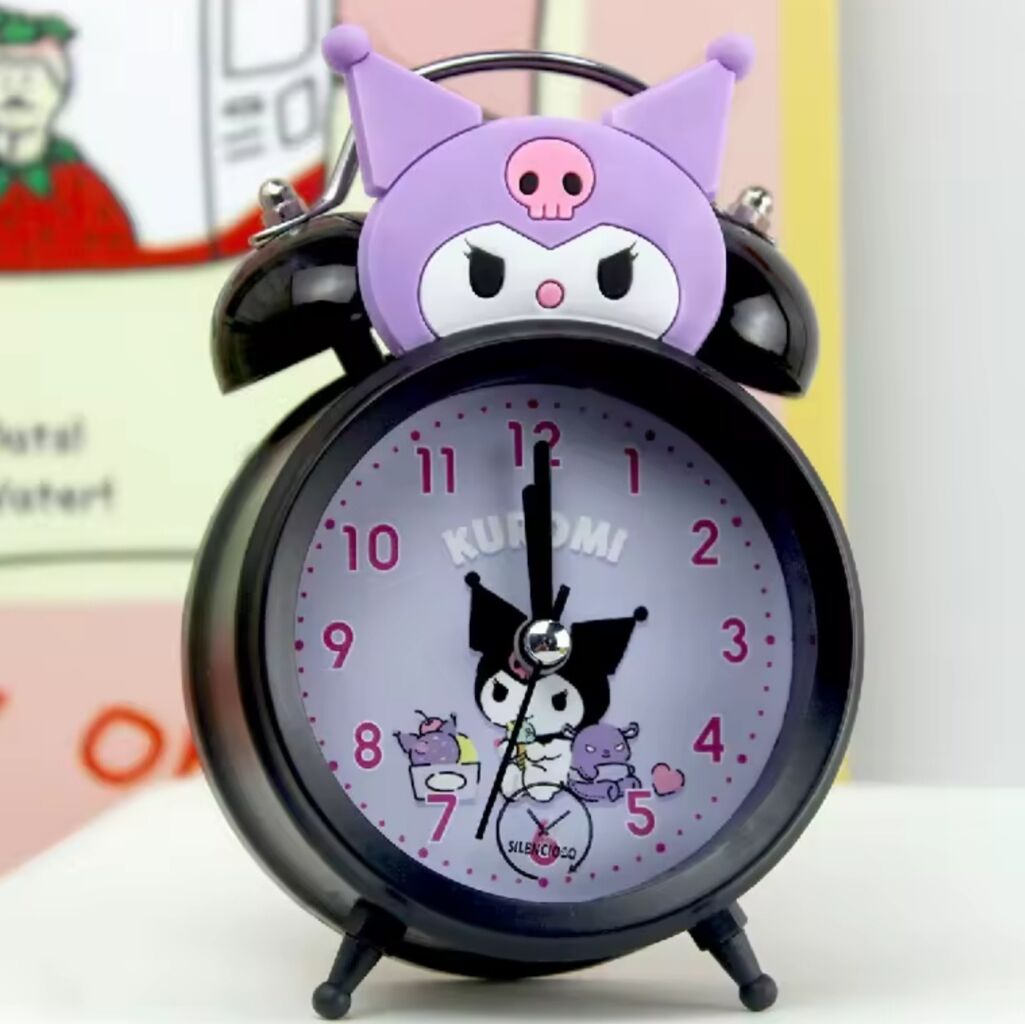 Toptan Sanrio Kuromi Çalar Saat Ledli Alarmlı Masa Saati Zil