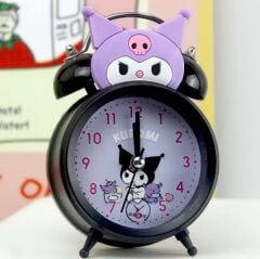 Toptan Sanrio Kuromi Çalar Saat Ledli Alarmlı Masa Saati Zil