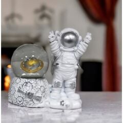 Toptan Astronot Dekoratif Polyester Işıklı Cam Küre Biblo