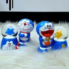 Toptan Doremon Dekoratif Polyester Işıklı Cam Küre Biblo