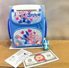Toptan Stitch Parmak İzli Şifreli Otomatik Kağıt Para Alan Atm Kasa Kumbara Stitch Okul Çantası