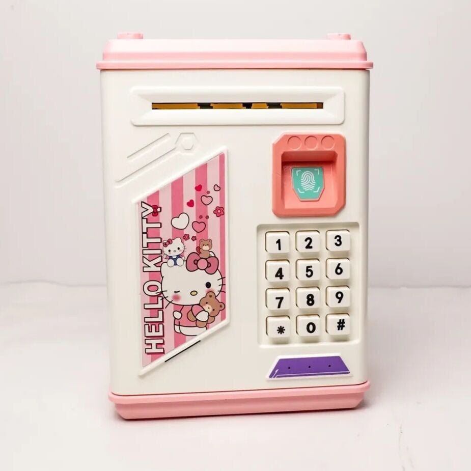 Toptan Sanrio Hello Kitty Kasa Şeklinde Elektronik Şifreli Atm Kasa Kumbara Ledli Müzikli
