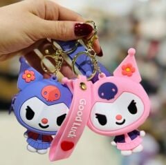 Toptan Sanrio Kuromi Figürlü Cüzdan Anahtarlık 1 Adet
