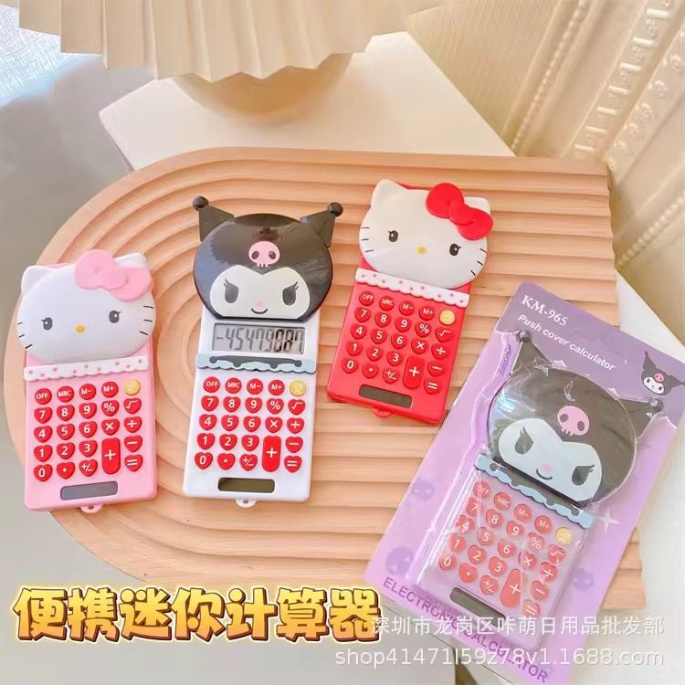 Toptan Sanrio Kuromi Hello Kitty Tavşan Desenli Karışık Hesap Makinesi