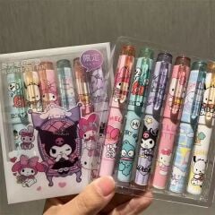 Toptan Sanrio Kuromi Desenli 6lı Fosforlu Kalem Seti