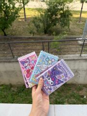 Toptan Sanrio  Kuromi Melody Cinnamoroll Karakterli Stickerlı Not Defter