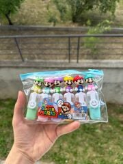 Toptan Süper Mario Karakterli 6lı Fosforlu Kalem