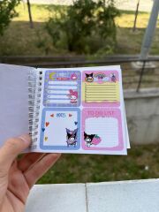 Toptan Sanrio Kuromi Cinnamoroll Stickerli Not Defteri