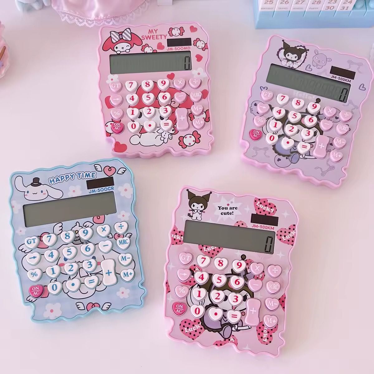 Toptan Kuromi Cinnamoroll Tavşan Ayıcık Karakterli Büyük Hesap Makinesi