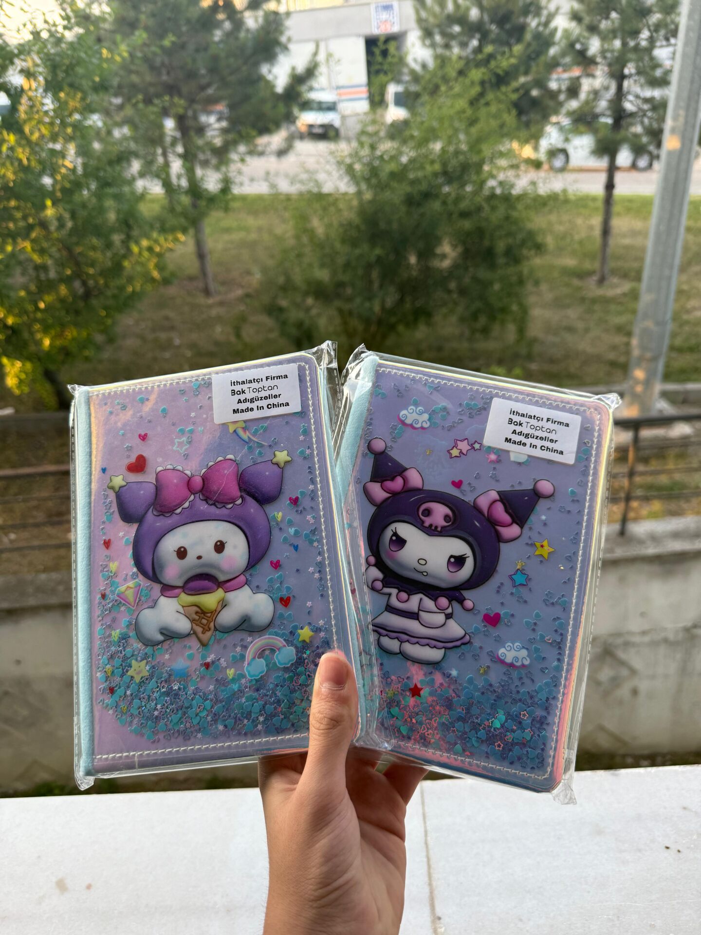 Toptan Sanrio Kuromi A5 Renkli Çizgili Defter 1 Adet