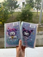 Toptan Sanrio Kuromi A5 Renkli Çizgili Defter 1 Adet