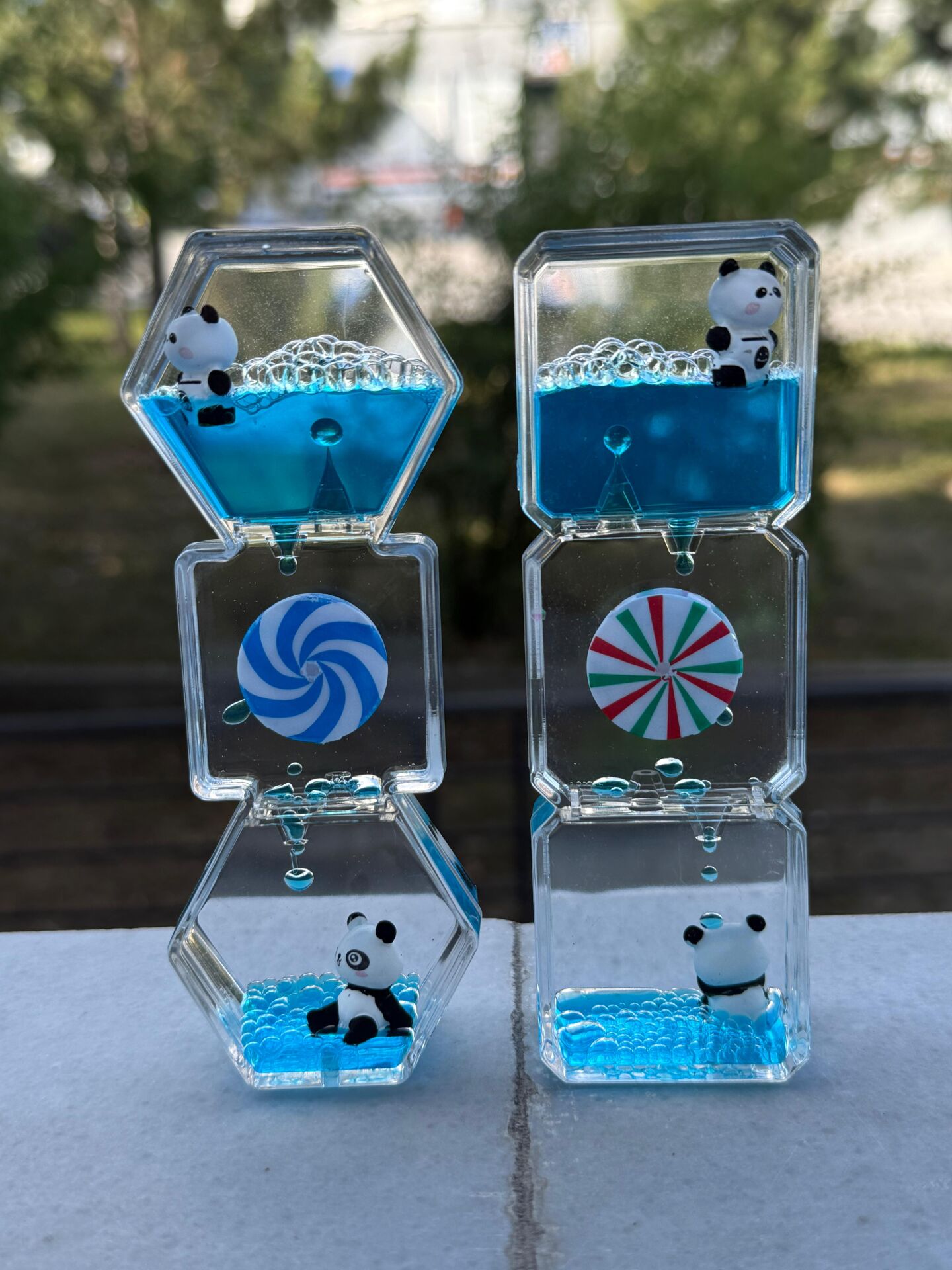 Toptan Panda Tasarımlı Ters Akan Su Saati