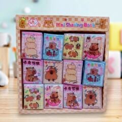 Toptan Capybara Mini Sulu Simli Sticker Defteri Kapibara Mini Planlama Not Defteri