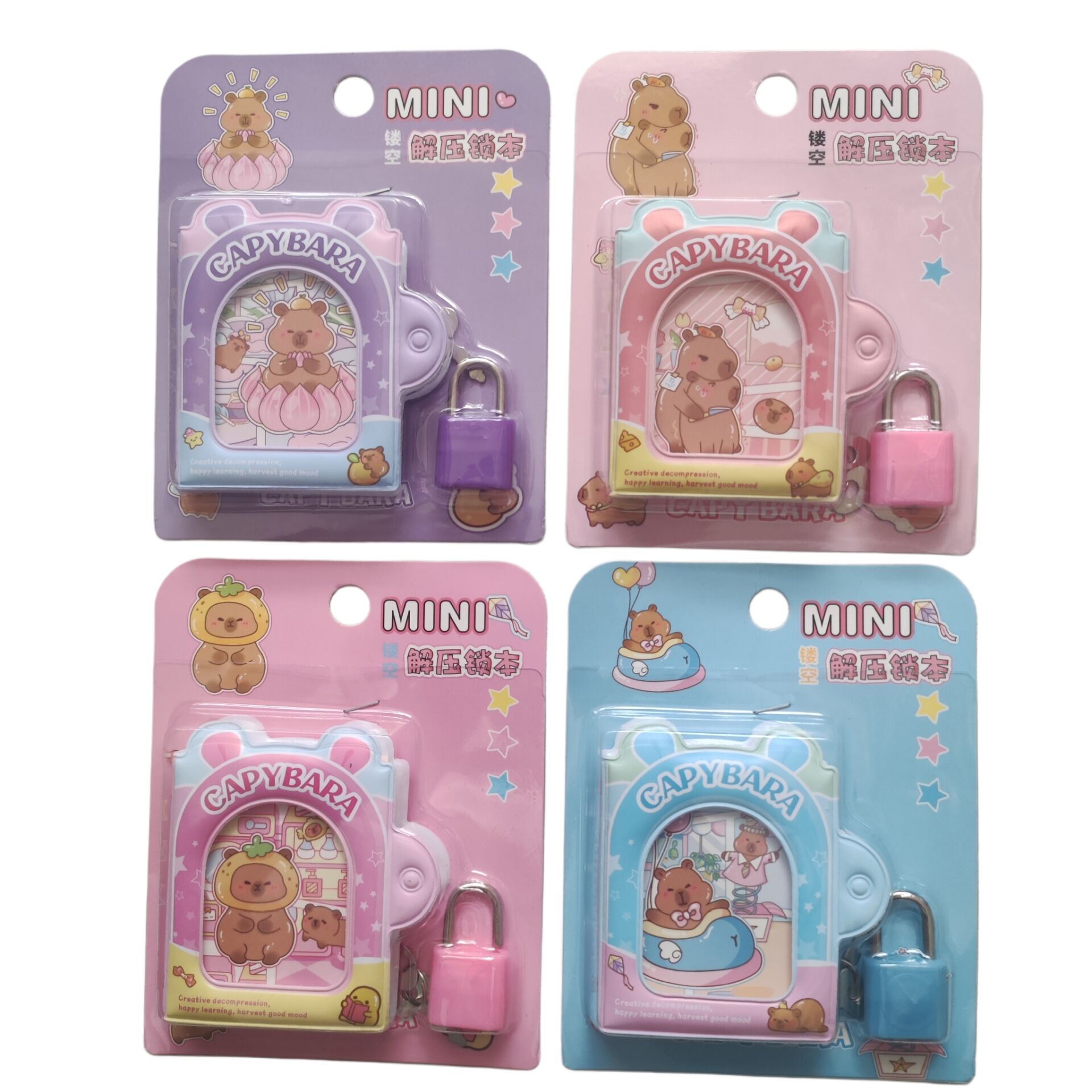 Toptan Capybara Mini Not Defteri Kilitli Kapibara Kilitli Defter