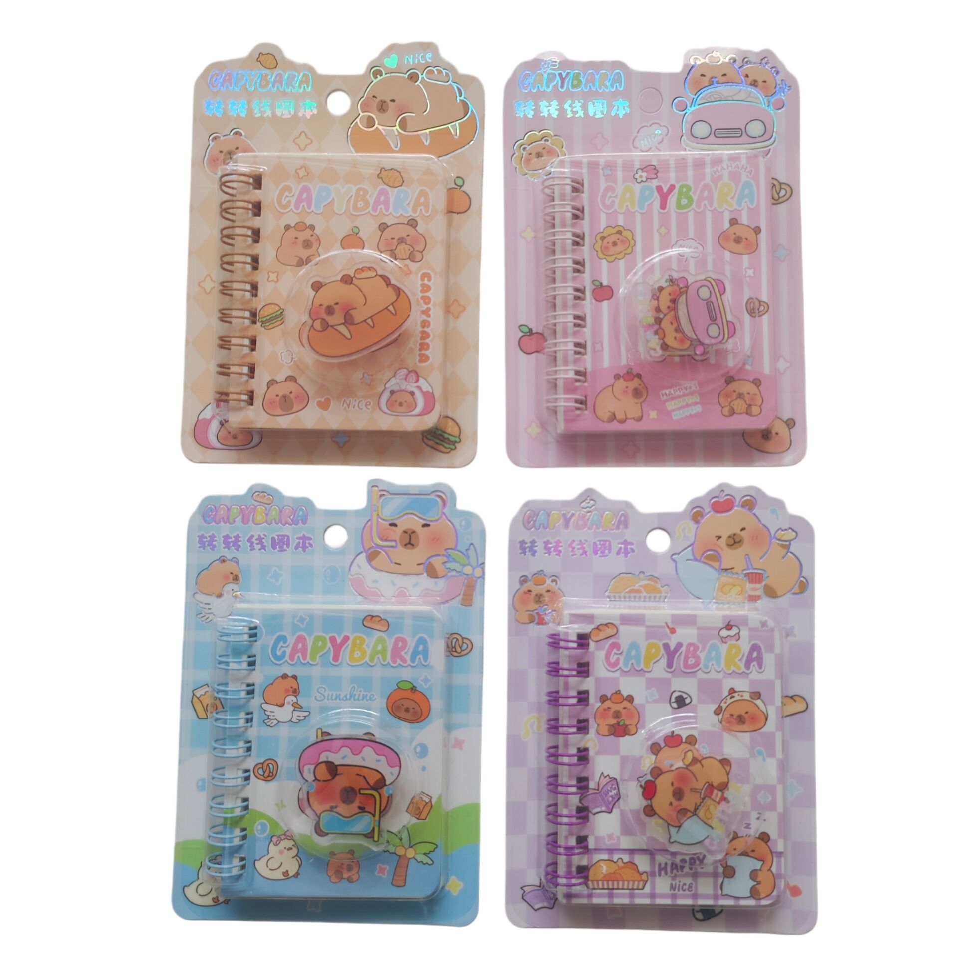 Toptan Capybara Döner Başlıklı Mini Not Defteri Kapibara Mini Defter