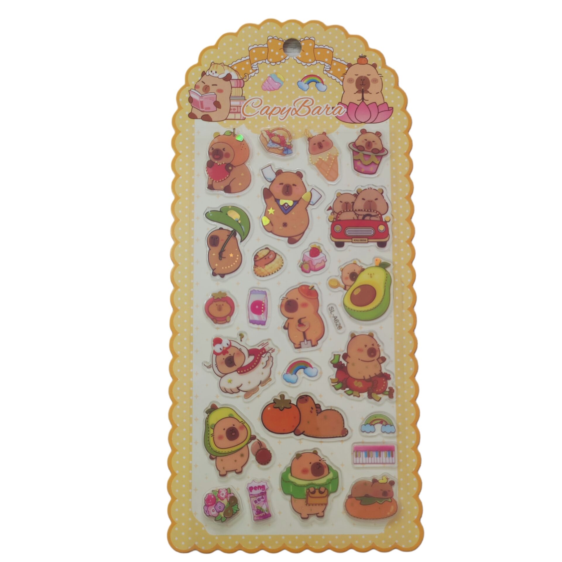 Toptan Capybara Kabartmalı Sticker Kapibara Sticker