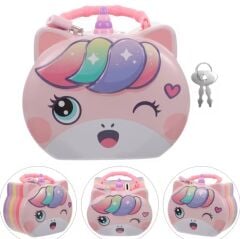 Toptan Unicorn Metal Kilitli Çantalı Kumbara 1 Adet