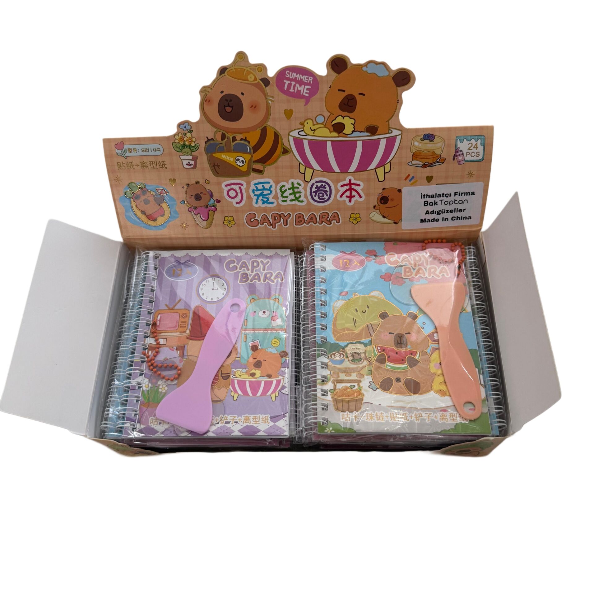 Toptan Capybara Sticker Not Defteri Kapibara Not Defteri 24 Adet